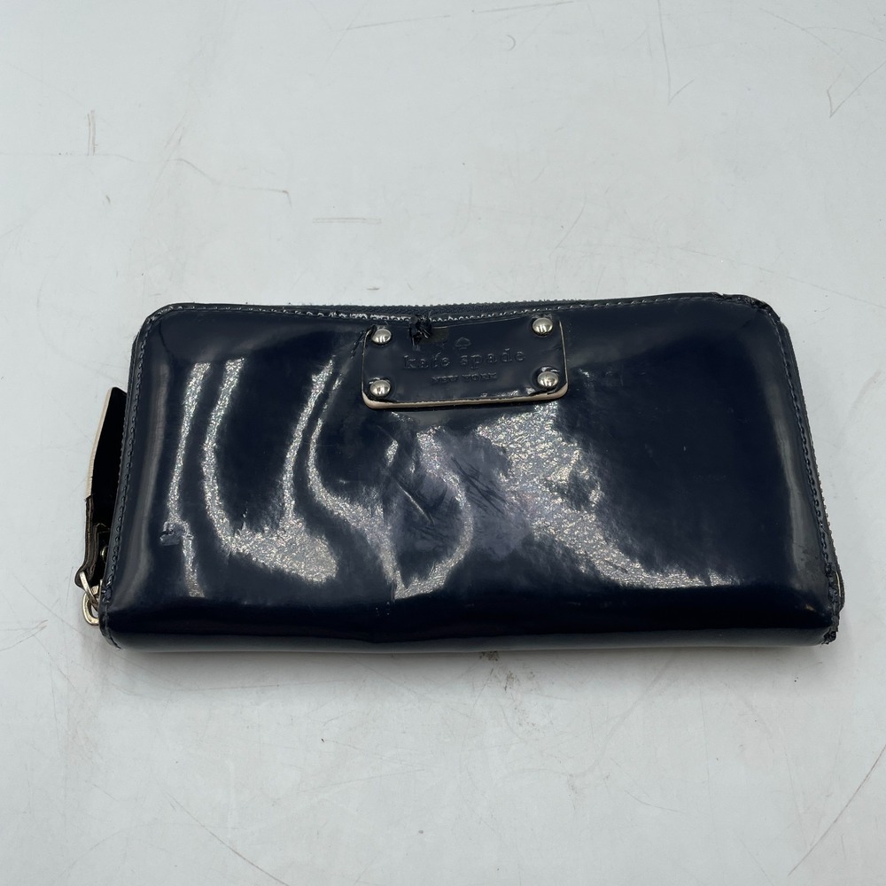 Kate Spade New York Neda Continental Wallet Womens Black Patent‎ Leather Zipper